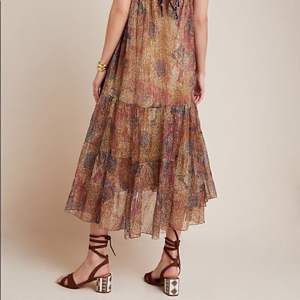 ANTHROPOLOGY RAGA NADINE SHIMMERS MIDI DRESS NEW NWT SMALL & SP - Picture 2 of 14